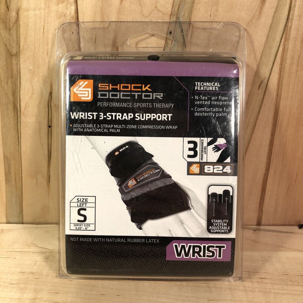 Shock Doctor Wrist 3-Strap Support - Performance Level 3: Left Size S - 824